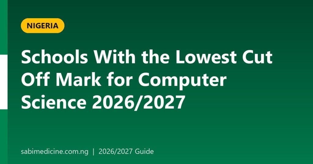 Schools With the Lowest Cut Off Mark for Computer Science in Nigeria 2026/2027 [ Universities, Polytechnics, Requirements And How to Apply ]